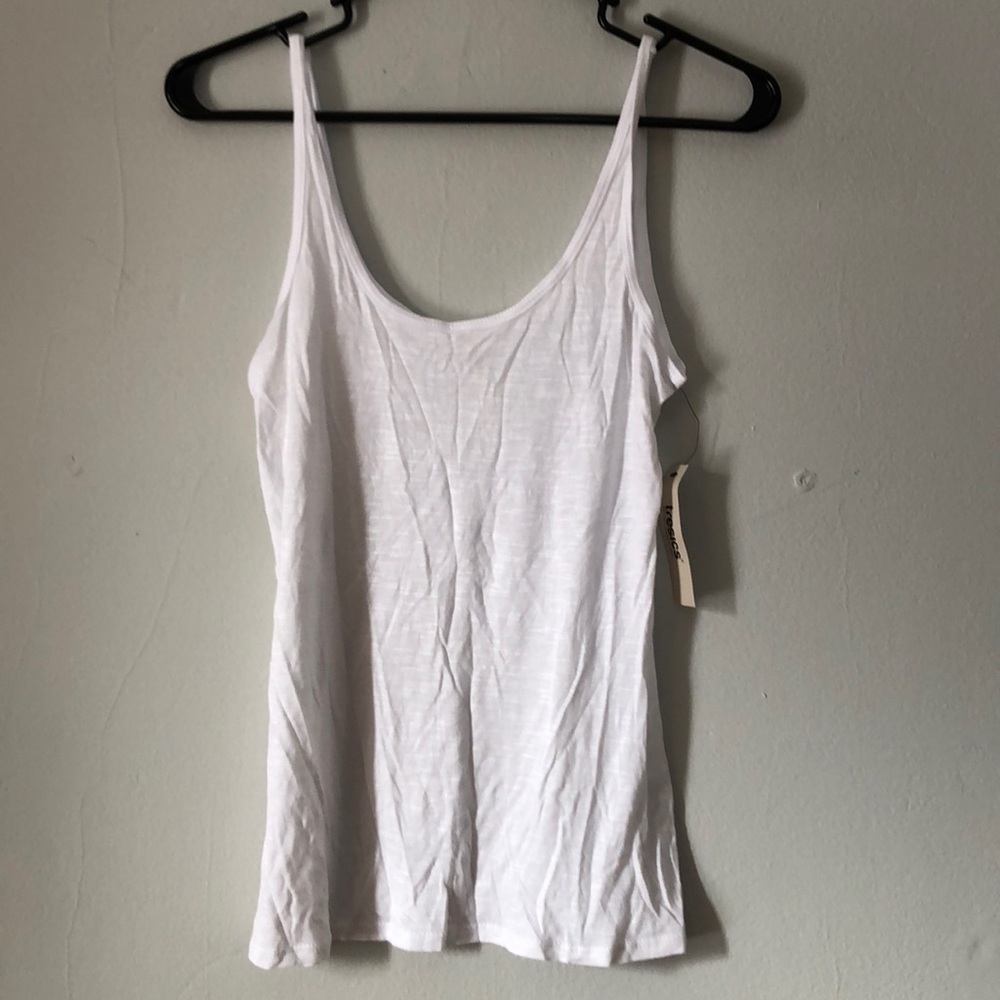 Sheer White Tank Top Size Small